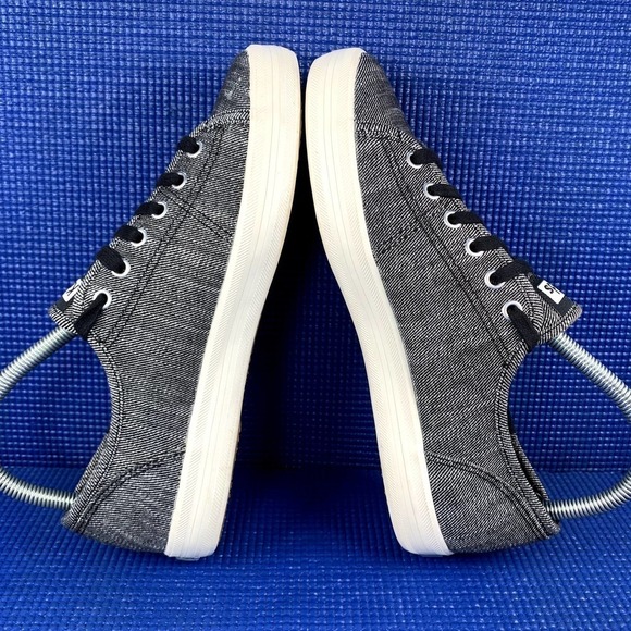 KEDS KICKSTART DENIM TWILL Women`s Size 7.5 Grey Black Comfort Shoes WF58556 - Picture 5 of 8